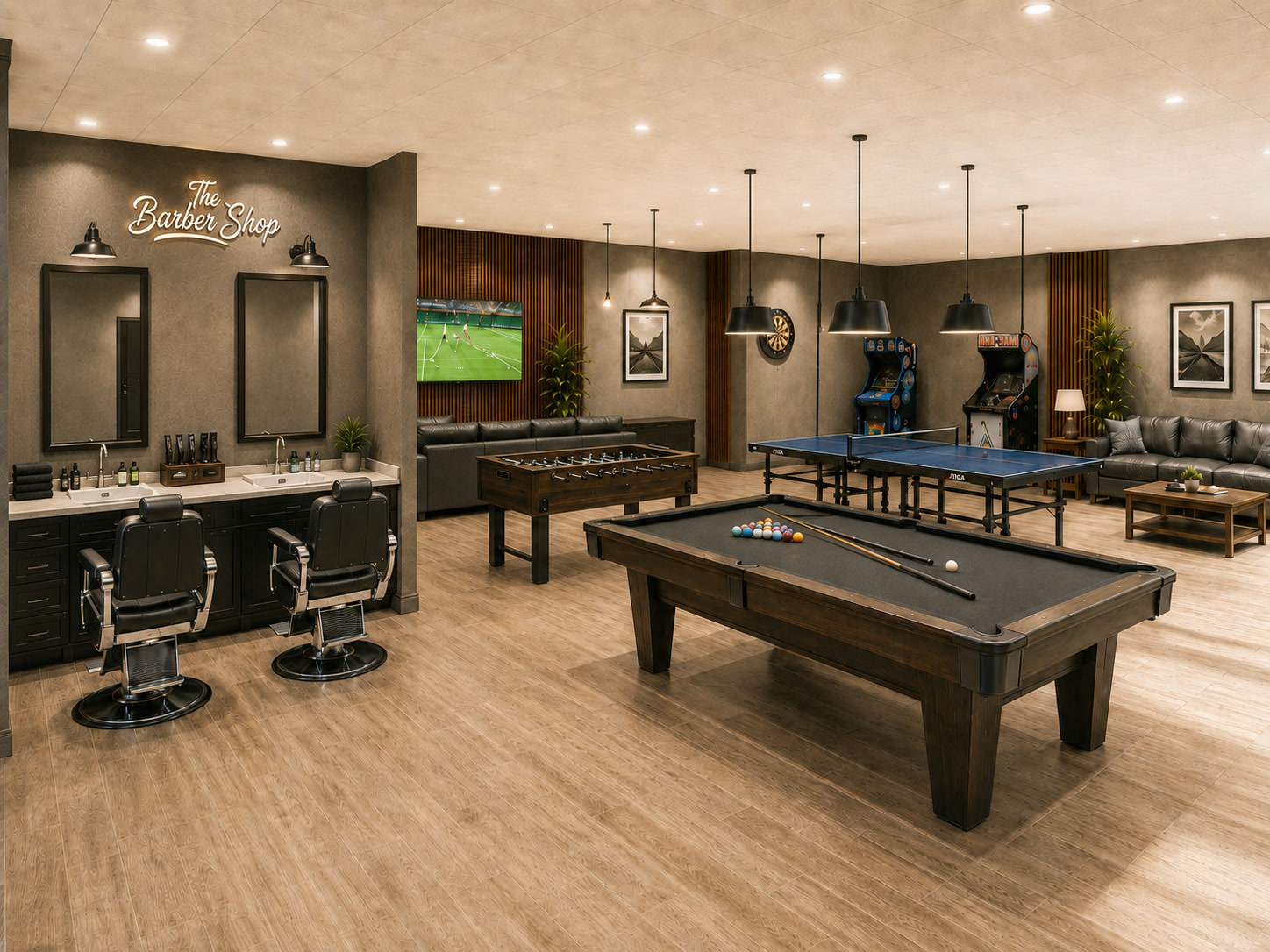 Proposed clubhouse and game room interior