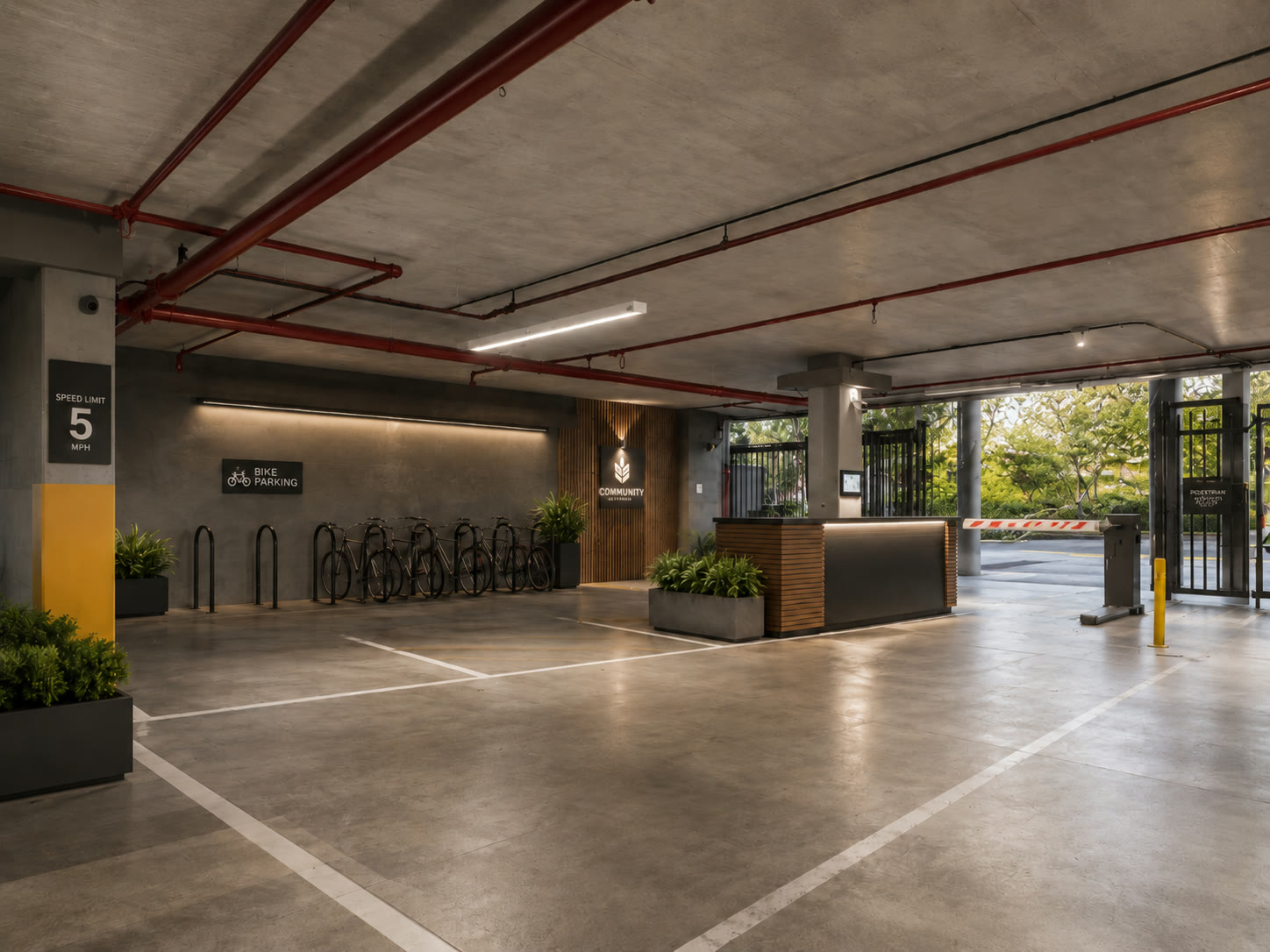 Proposed parking garage entrance