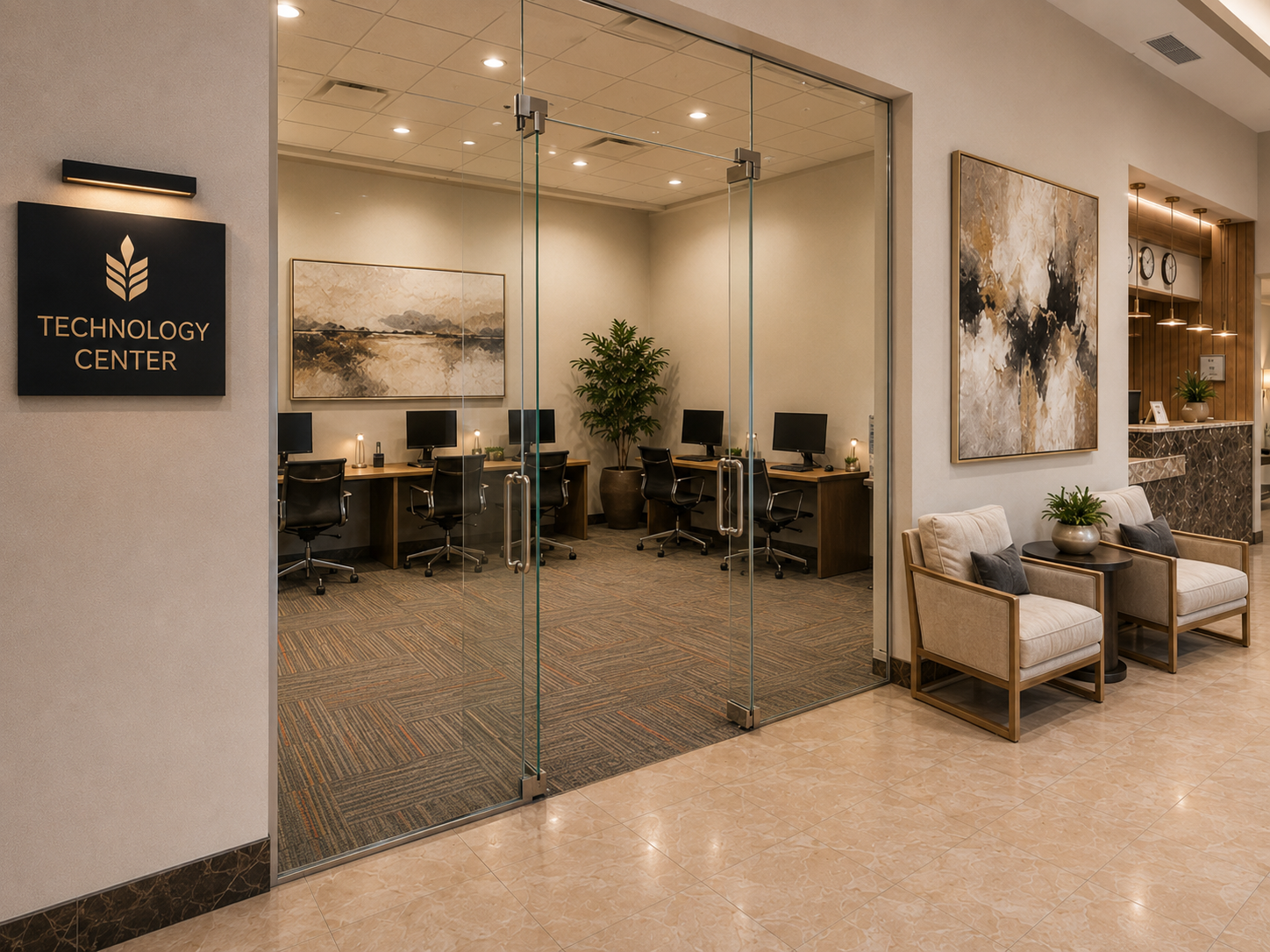 Proposed technology center computer workspace
